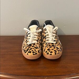 Reebok Leopard Print Tan Black Sneakers